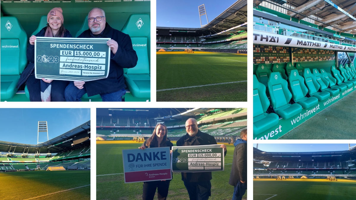 Werder Fans spenden 15.000 € an das Andreas-Hospiz!