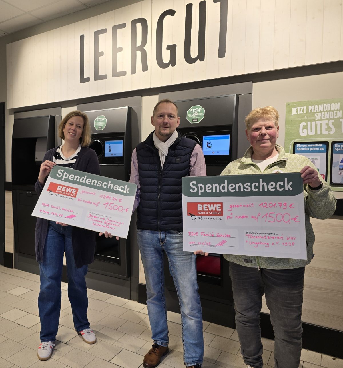 Stolzes Ergebnis durch gespendete Pfandbons